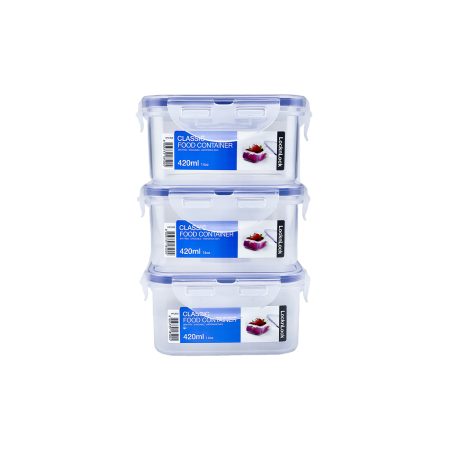 SET L&LX3 ENVASES HERMET.CUADRADO 420ML
