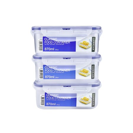 SET L&L X3 ENVASES HERMET. CUADRADO 870 ML