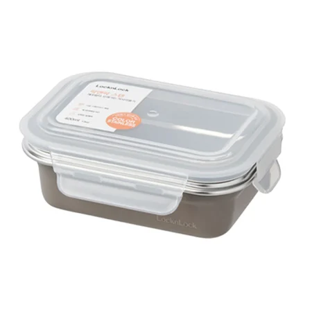 ENVASE ACERO INOX 400 ML GRIS