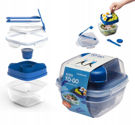 ENV. SALAD TO GO 950 ml c/cubiertos y salsero