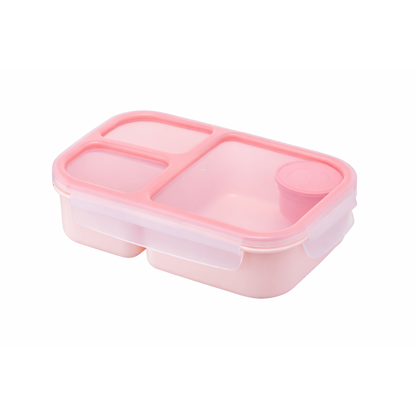 HPL782P L ENVASE RECTO C/3 DIV. 1500ML ROSADO