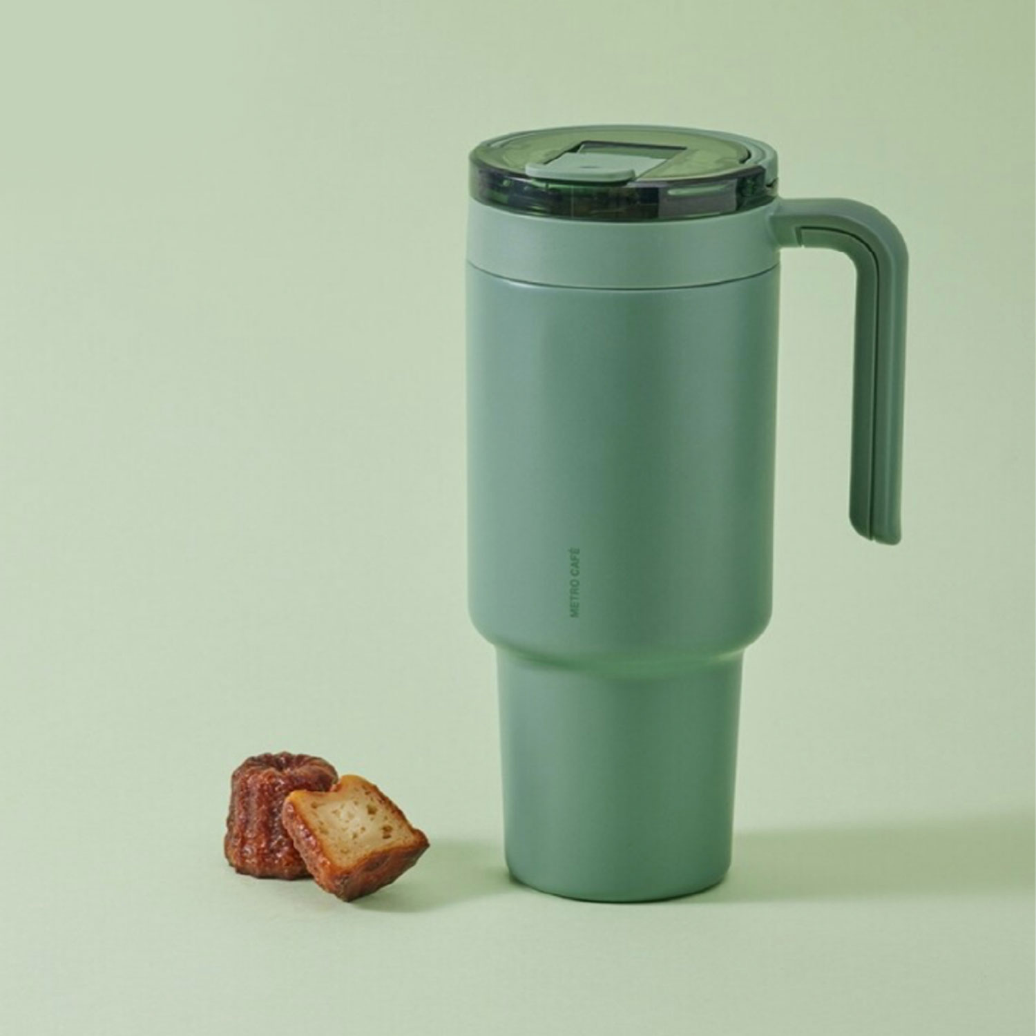 TERMO METRO CAFÉ ASA DOBLE CERAMICO 1.2 LT KAHKI